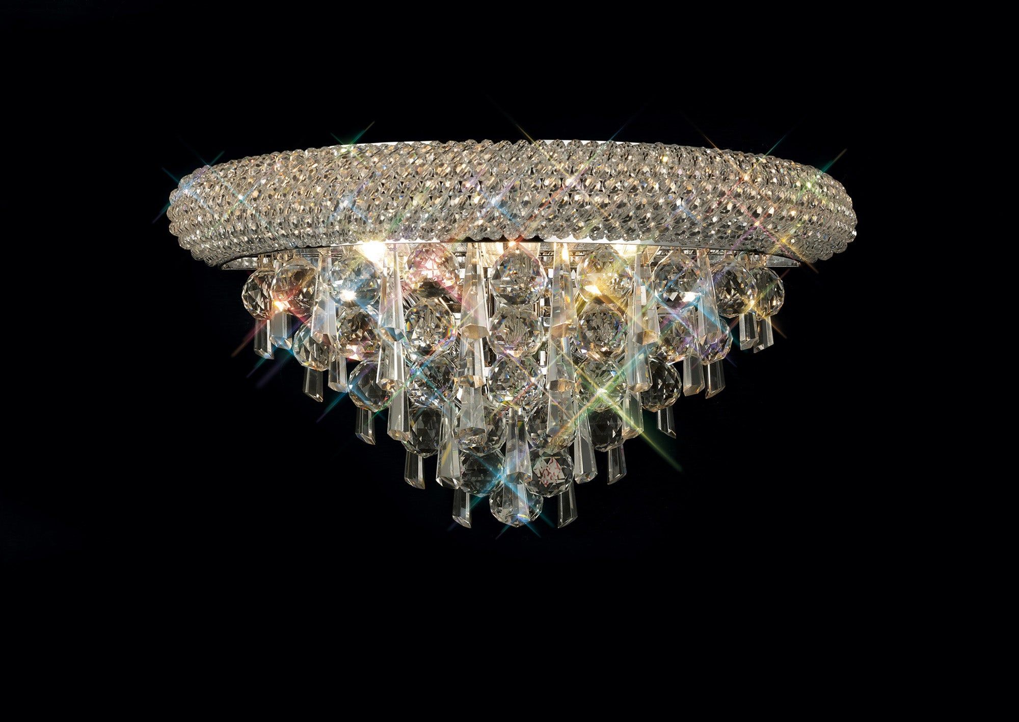 Alexandra Wall Lamp Medium 3 Light E14 Gold/Polished Chrome - Cusack Lighting