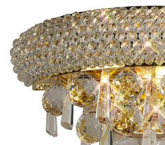 Alexandra Wall Lamp Small 2 Light E14 Gold/Polished Chrome - Cusack Lighting