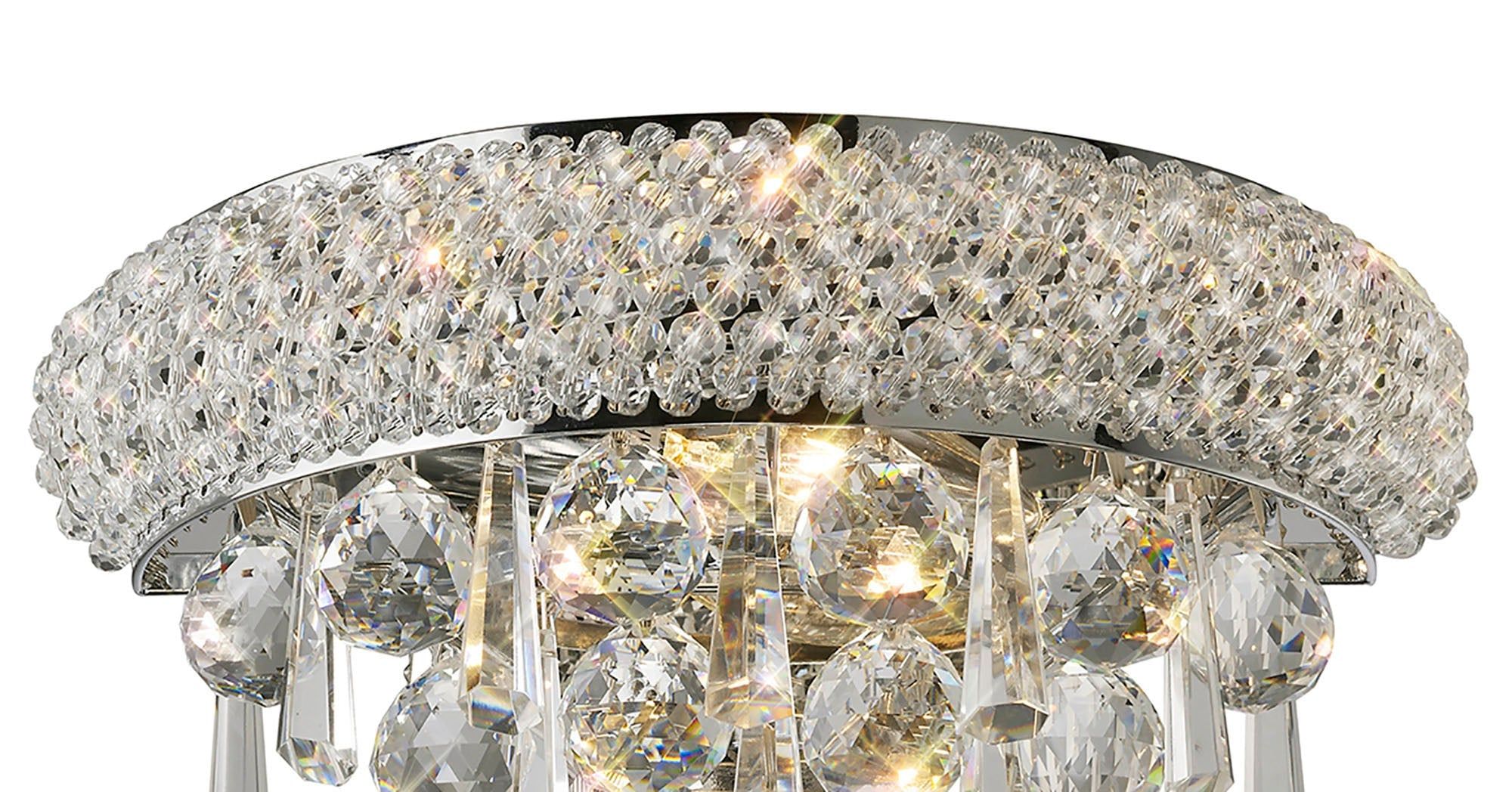 Alexandra Wall Lamp Small 2 Light E14 Polished Chrome/Crystal