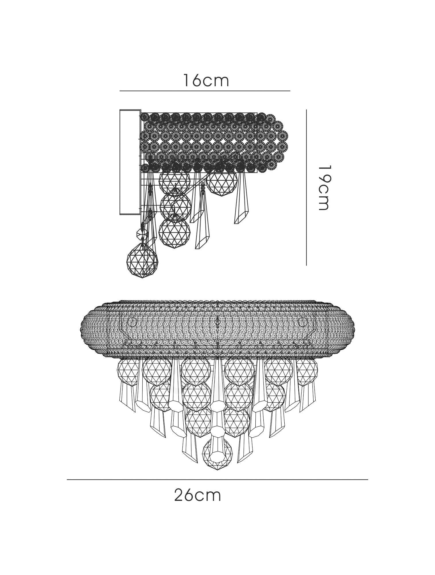 Alexandra Wall Lamp Small 2 Light E14