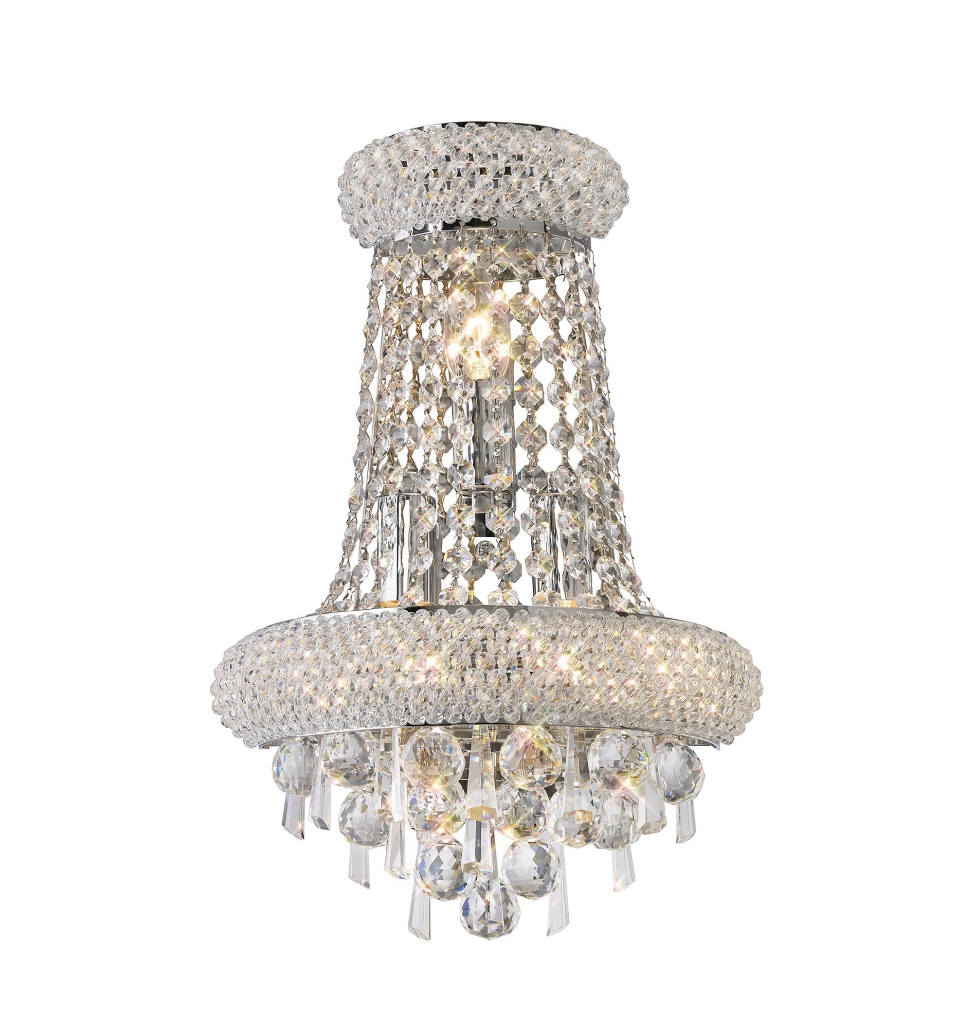 Alexandra Wall Lamp Tall 3 Light E14 - Gold/Polished Chrome - Cusack Lighting