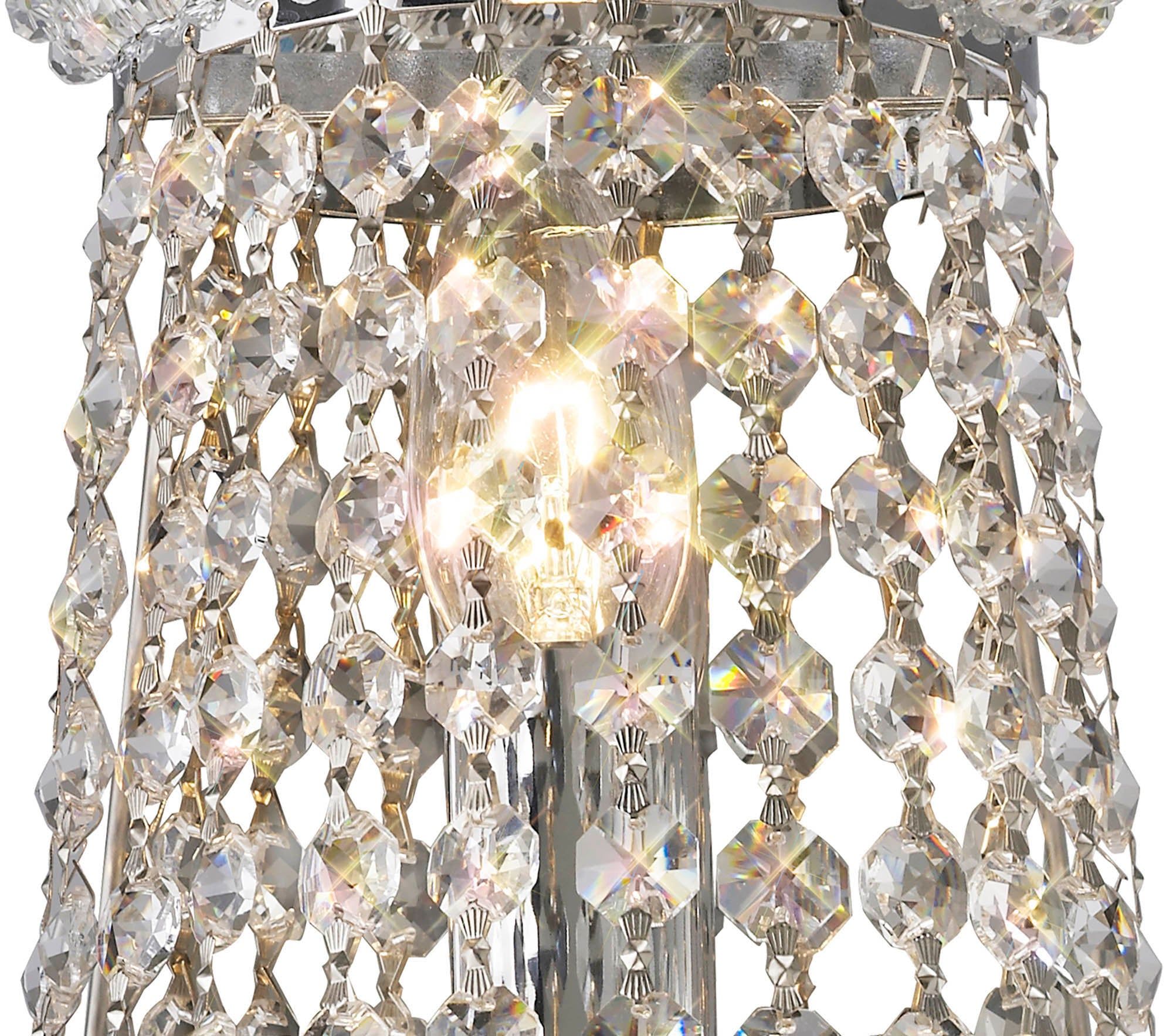 Alexandra Wall Lamp Tall 3 Light E14 - Gold/Polished Chrome - Cusack Lighting