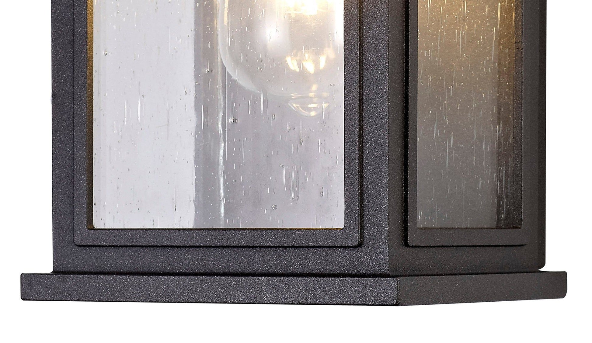 Alicante Outdoor Flush Wall Lamp, 1 x E27, IP54, Anthracite & Clear, 2yrs Warranty