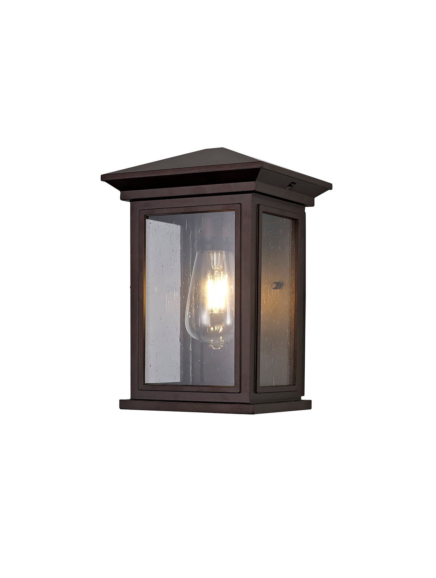 Alicante Outdoor Flush Wall Lamp, 1 x E27, IP54, Antique Bronze & Clear, 2yrs Warranty