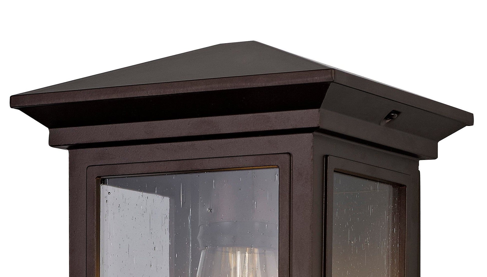 Alicante Outdoor Flush Wall Lamp, 1 x E27, IP54, Antique Bronze & Clear, 2yrs Warranty