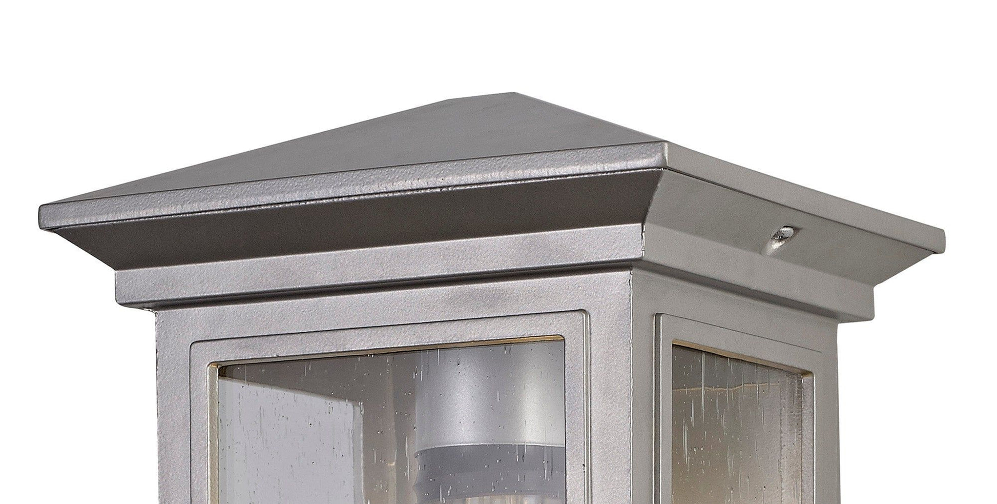 Alicante Outdoor Flush Wall Lamp, 1 x E27, IP54, Silver Grey & Clear, 2yrs Warranty