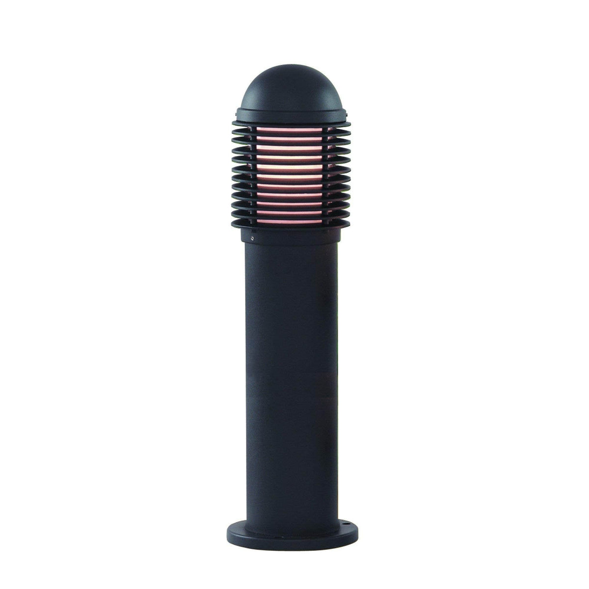 ALUMINIUM IP44 BLACK BOLLARD LIGHT POLYCARBONATE DIFFUSER 45cm - Cusack Lighting