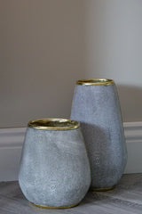Amara Small/Large Vase - Black & Grey Finish