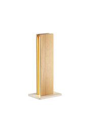 Aries Table Lamp, 2 x 6W LED, 3000K, 450lm, Oak & Sand White, 3yrs Warranty IP20