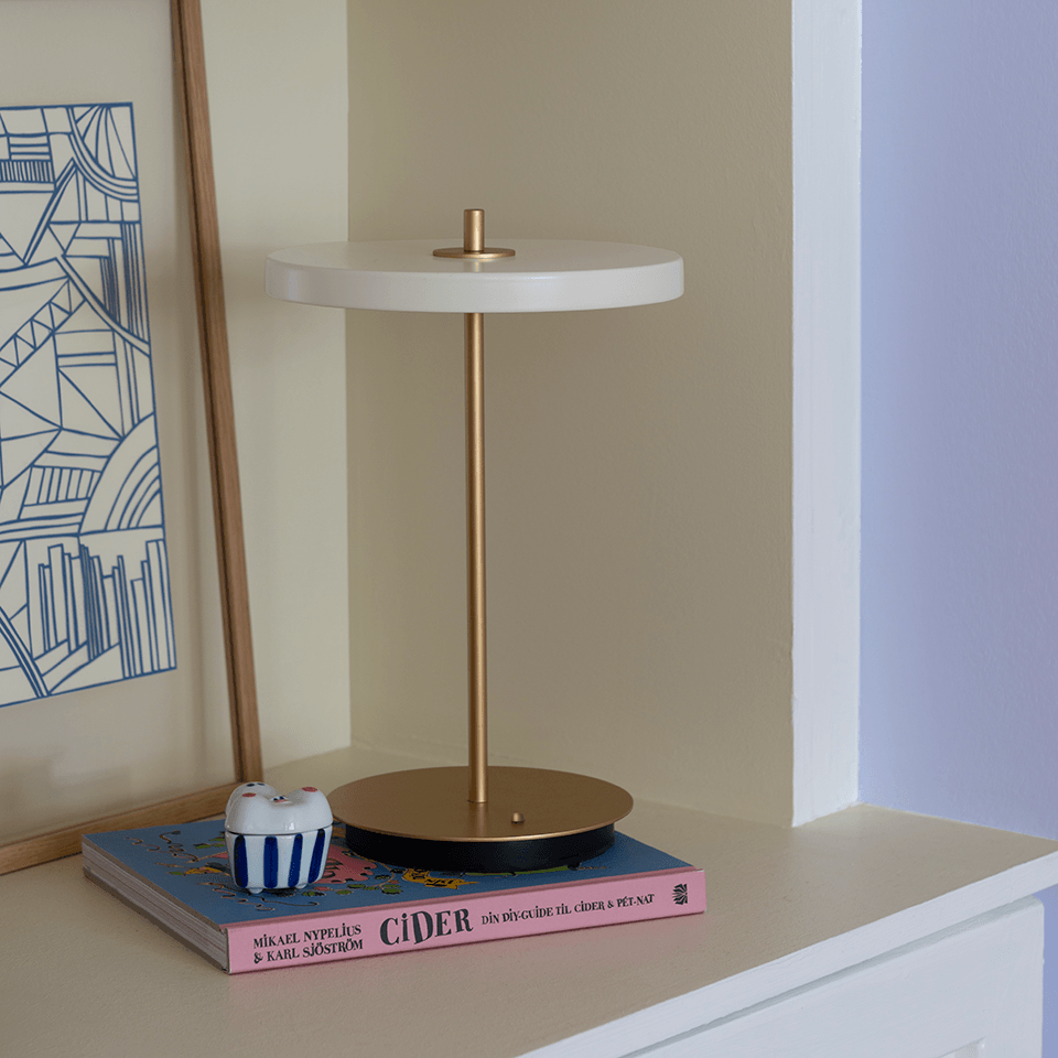 Asteria Move Portable Table Lamp Pearl White