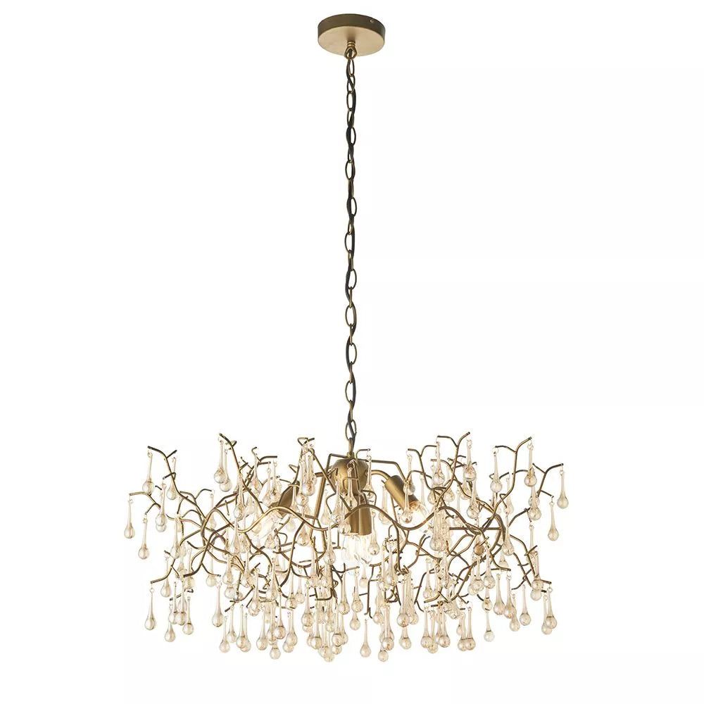 Athena 4L Centre Ceiling Light - Aged Gold & Champagne Finish IP20