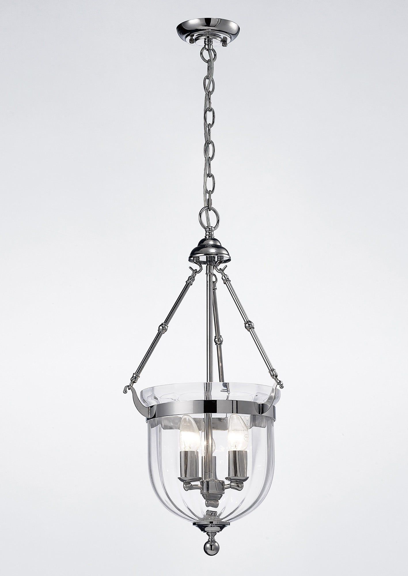 Aubrey Pendant 1/3 Light Polished Chrome/Antique Brass-Finish