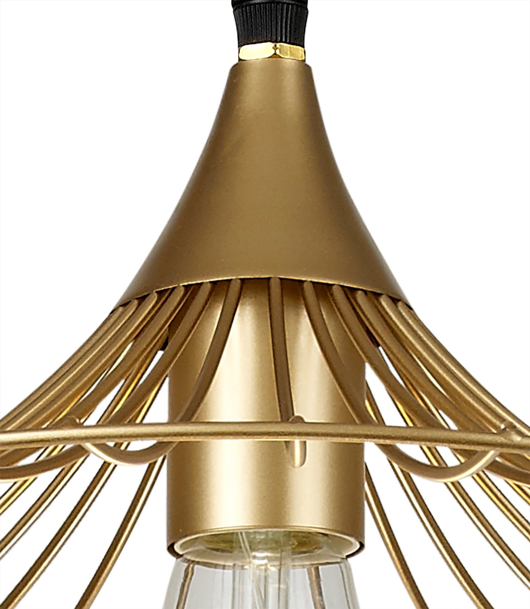 Auclair Shallow Pendant, 1 x E27, Painted Gold IP20