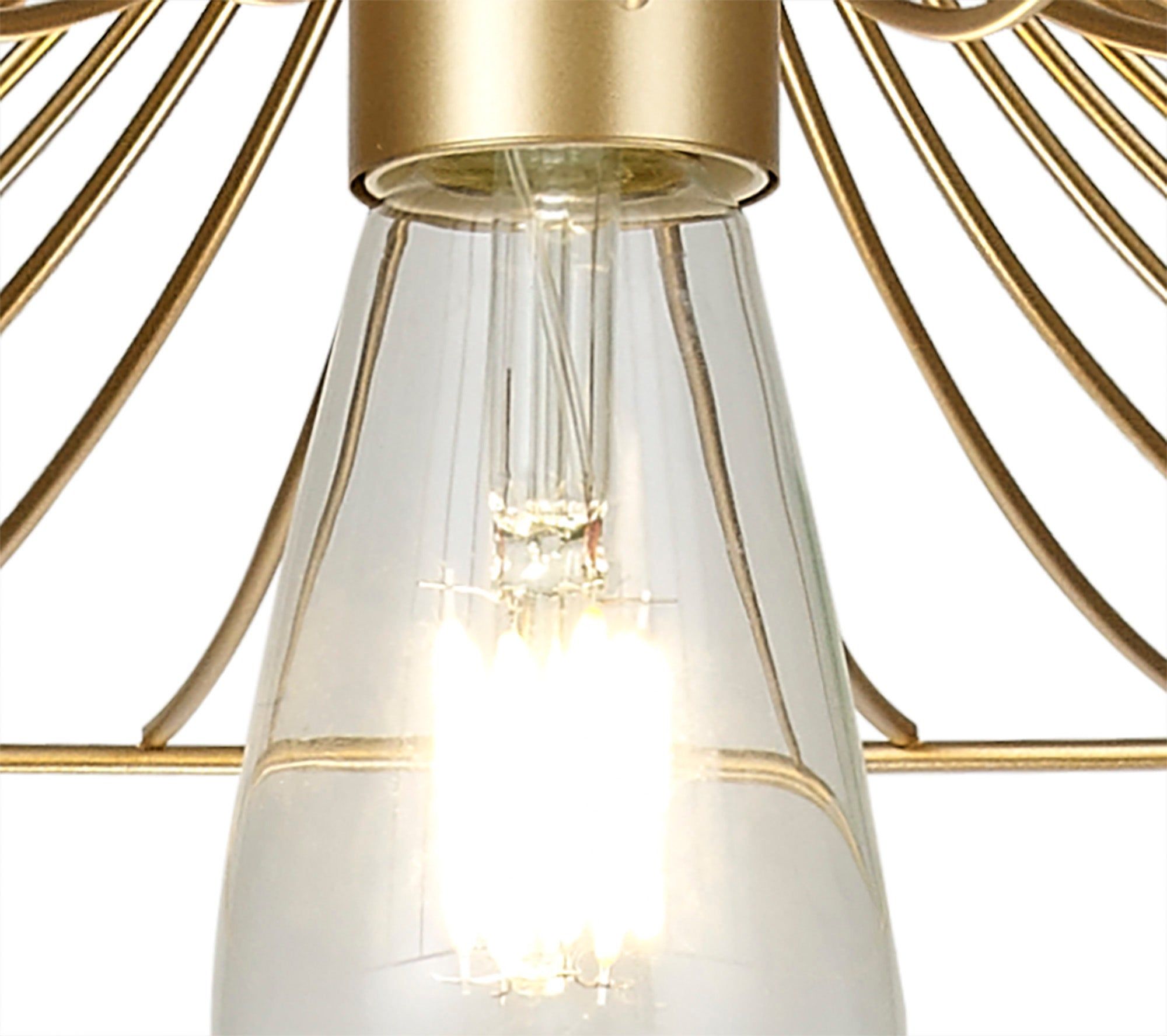 Auclair Shallow Pendant, 1 x E27, Painted Gold IP20