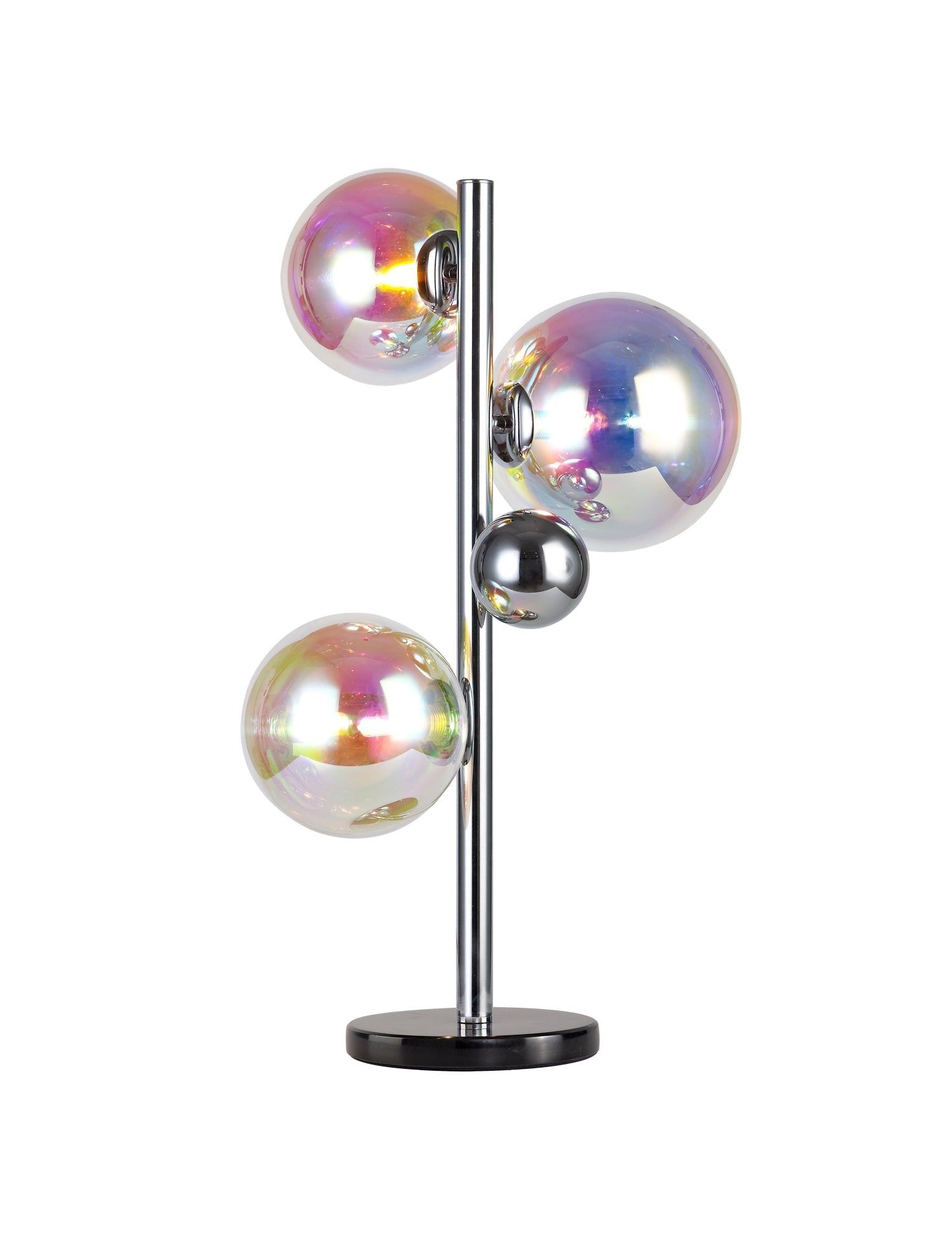 Austin Table Lamp, 3Lt x G9,Polished Chrome & Iridescent Glass IP20