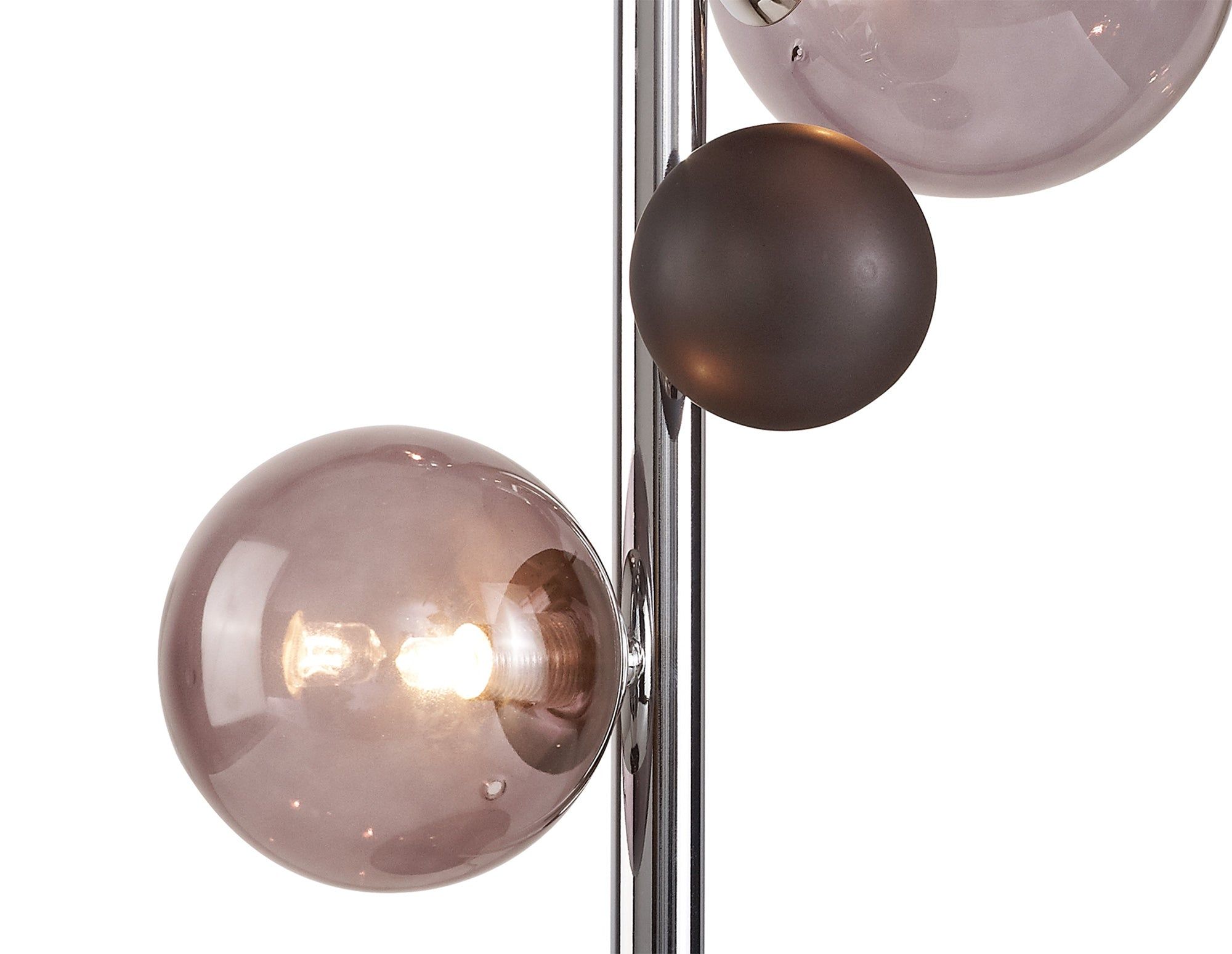 Austin Table Lamp, 3Lt x G9,Polished Chrome & Black, Smoked Glass IP20