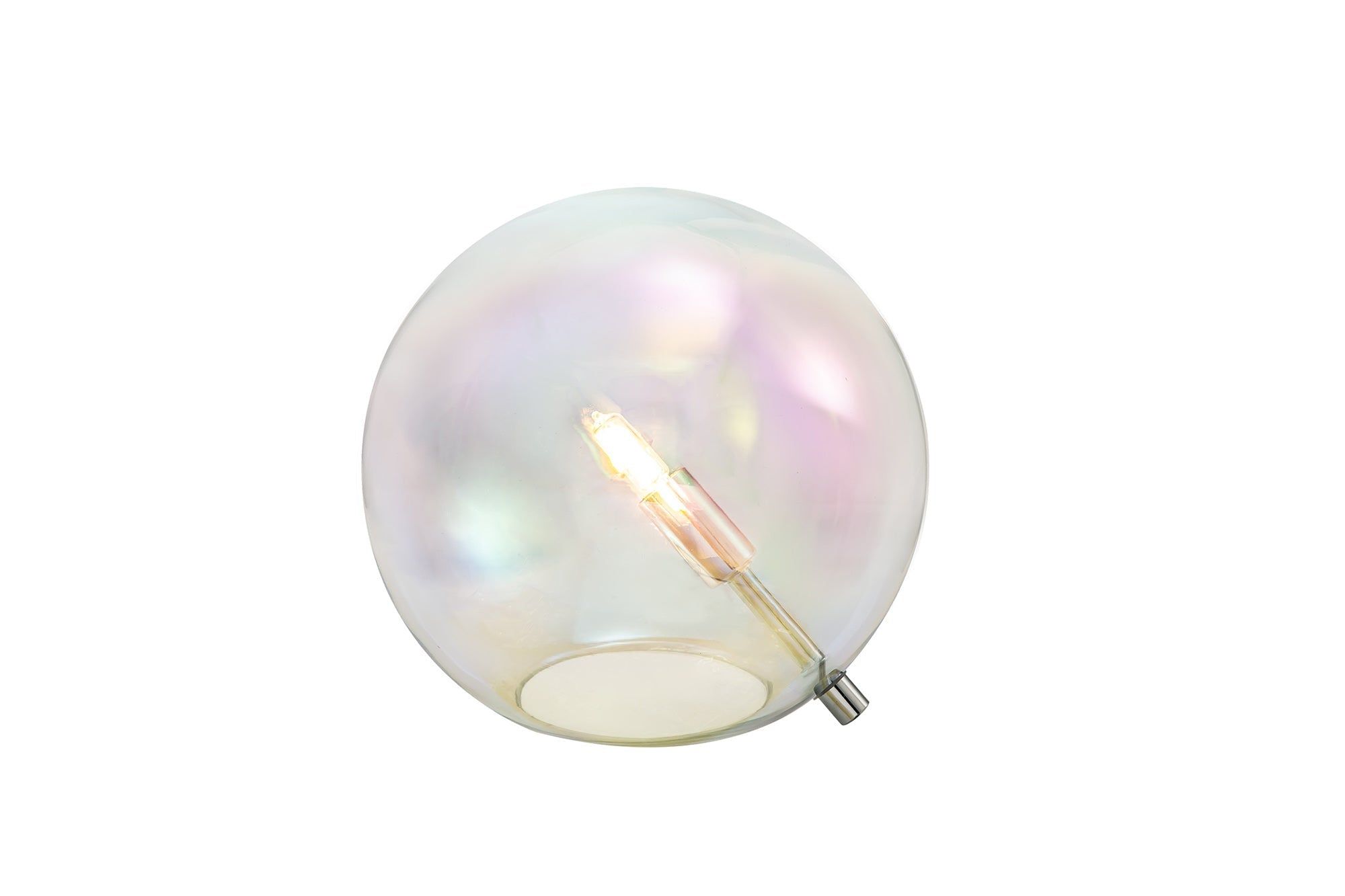 Austin Table Lamp, 1Lt x G9, Polished Chrome & Iridescent Glass IP20