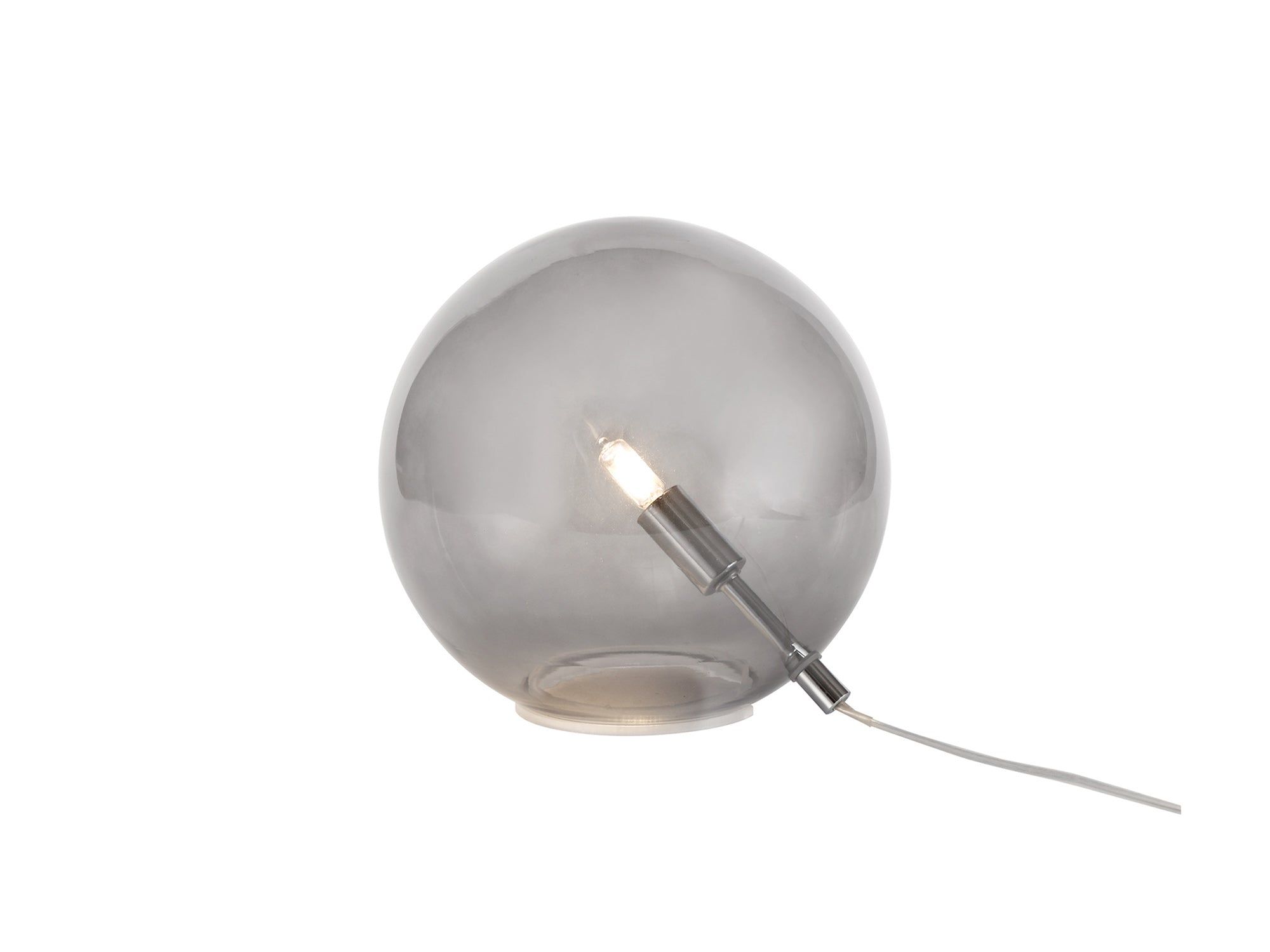 Austin Table Lamp, 1Lt x G9, Polished Chrome & Black, Smoked Glass IP20
