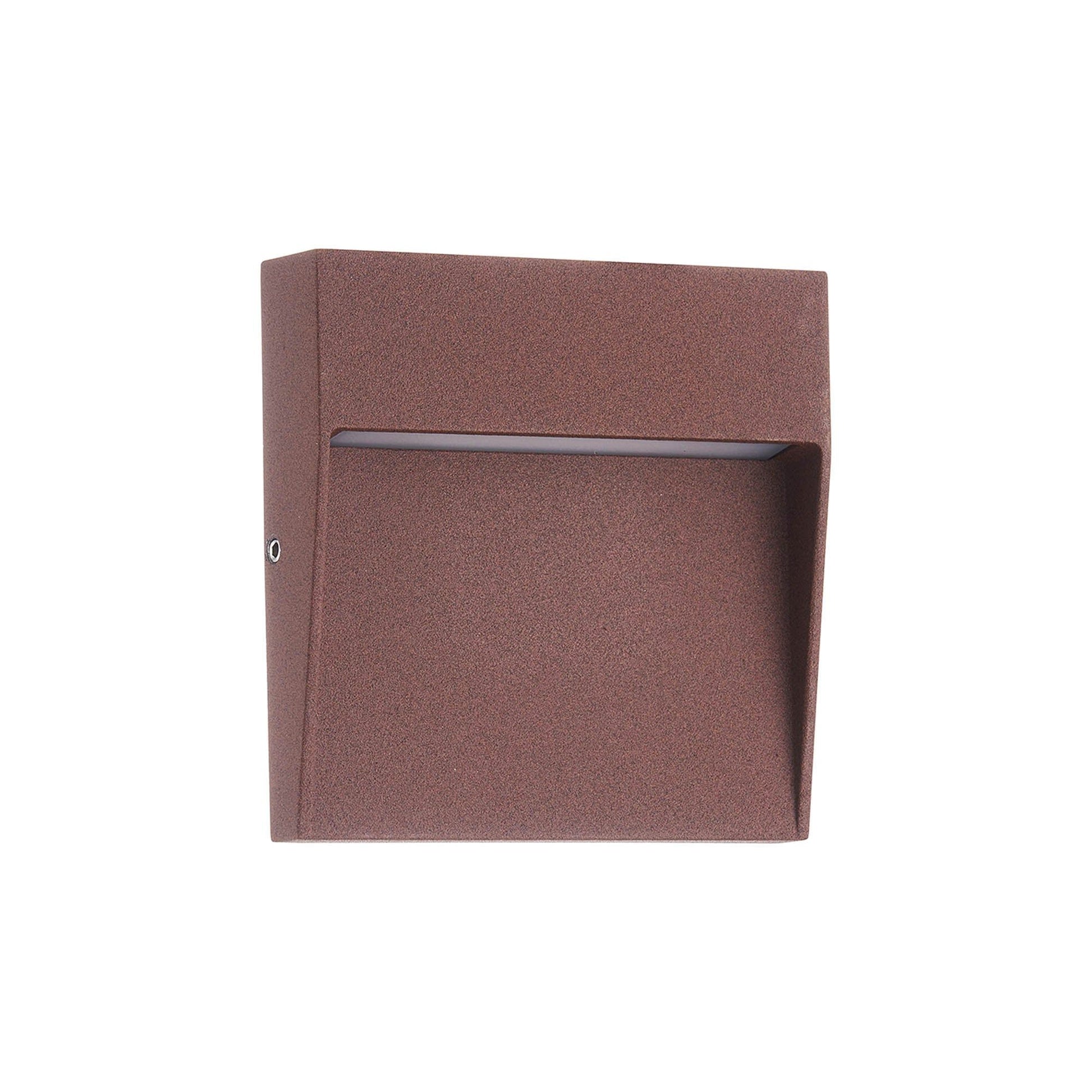Baker Wall Lamp Small/Medium Square, 3W LED, 3000K, 150lm, IP54, Sand White, Anthracite, Rust Brown