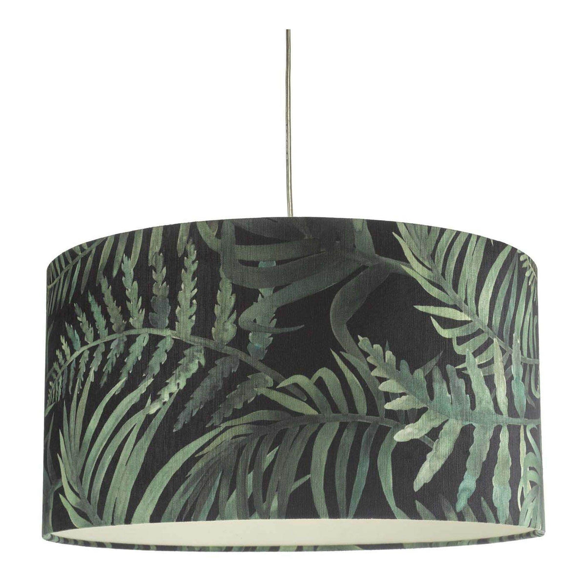 Dar Bamboo Easy Fit Shade Green Leaf Print Small - Cusack Lighting