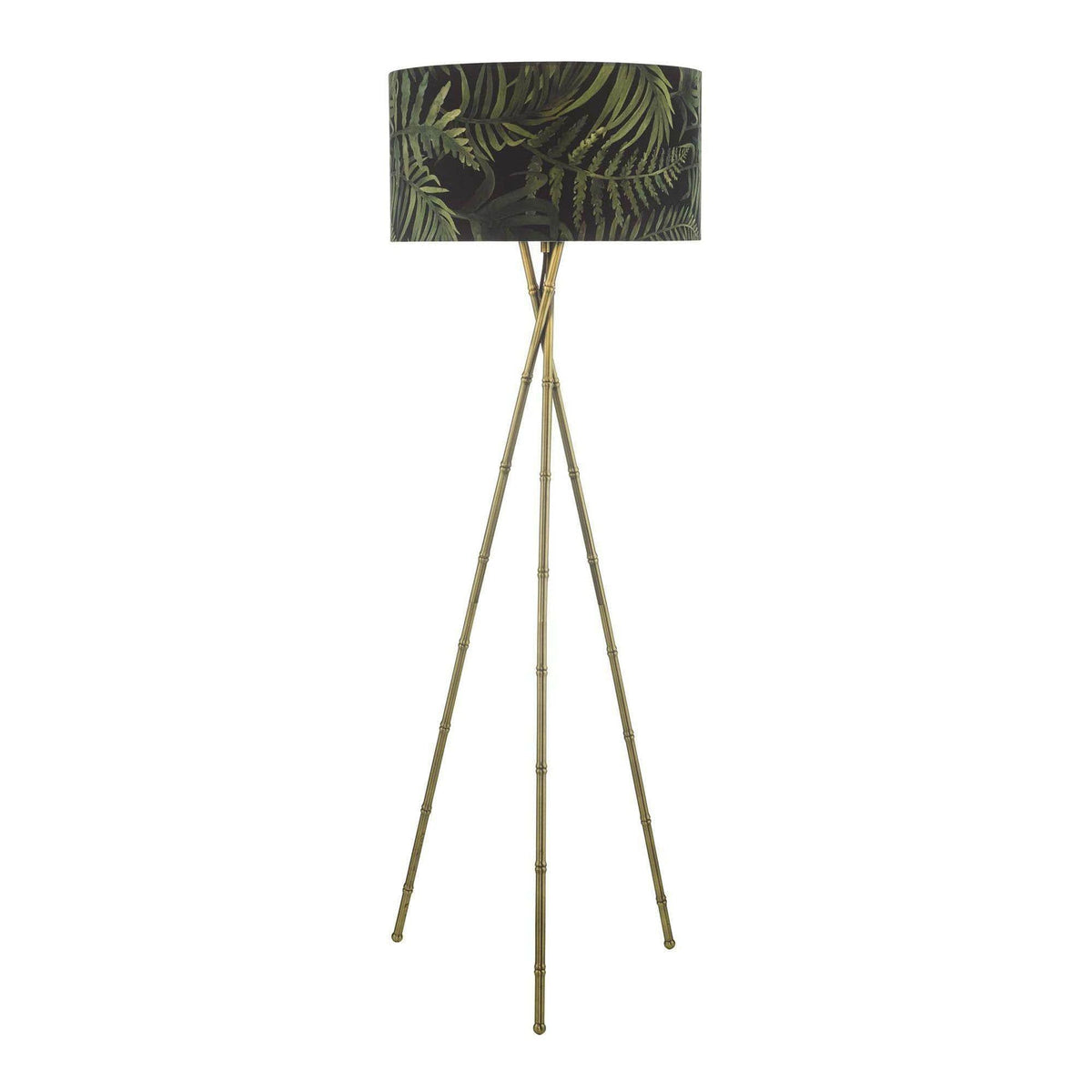Dar Bamboo Floor Lamp Antique Brass Base Only - Cusack Lighting