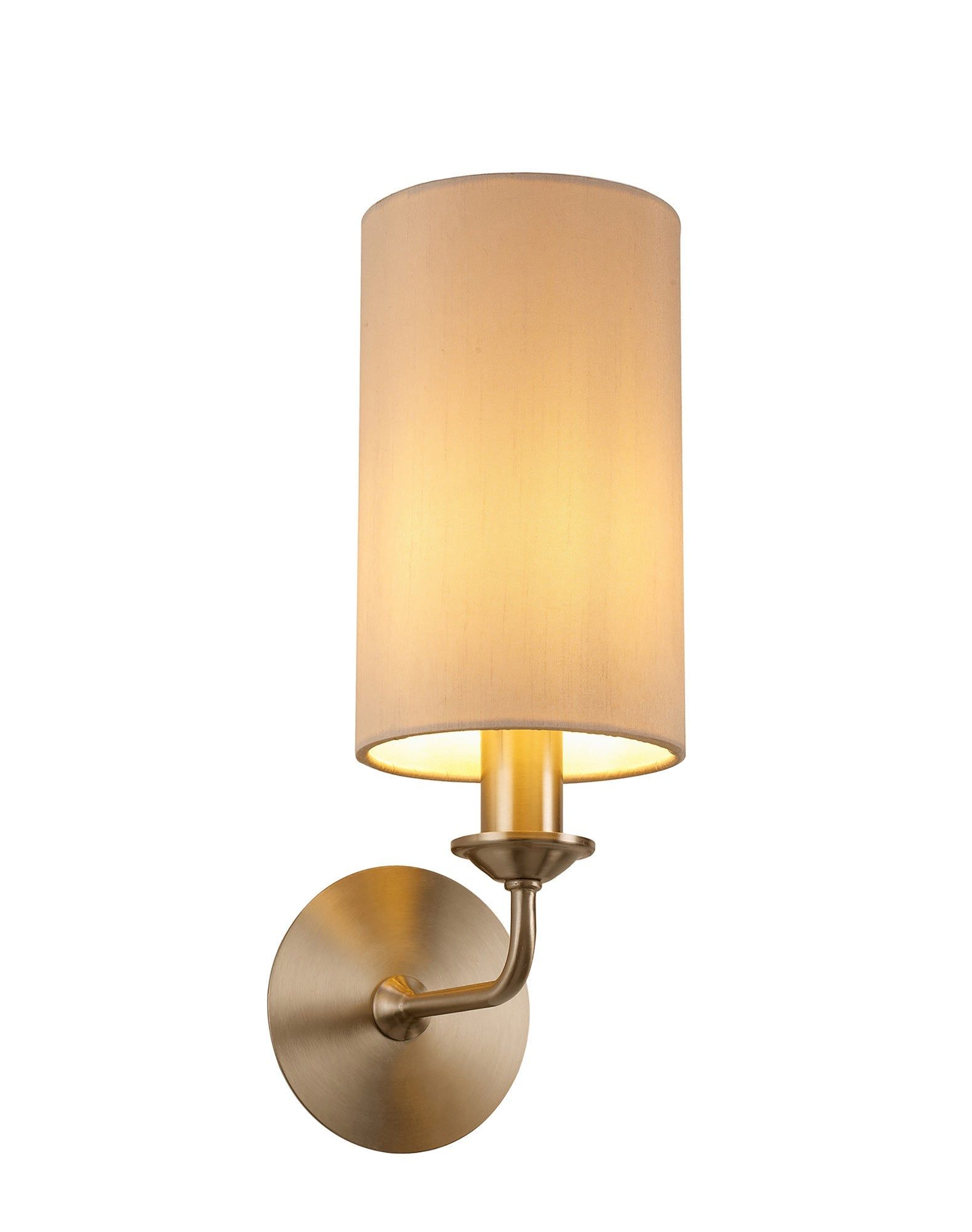 Banyan 1L Switched Wall Light E14 With Antique Brass With Various Glass Shade Colours IP20 - Cusack Lighting