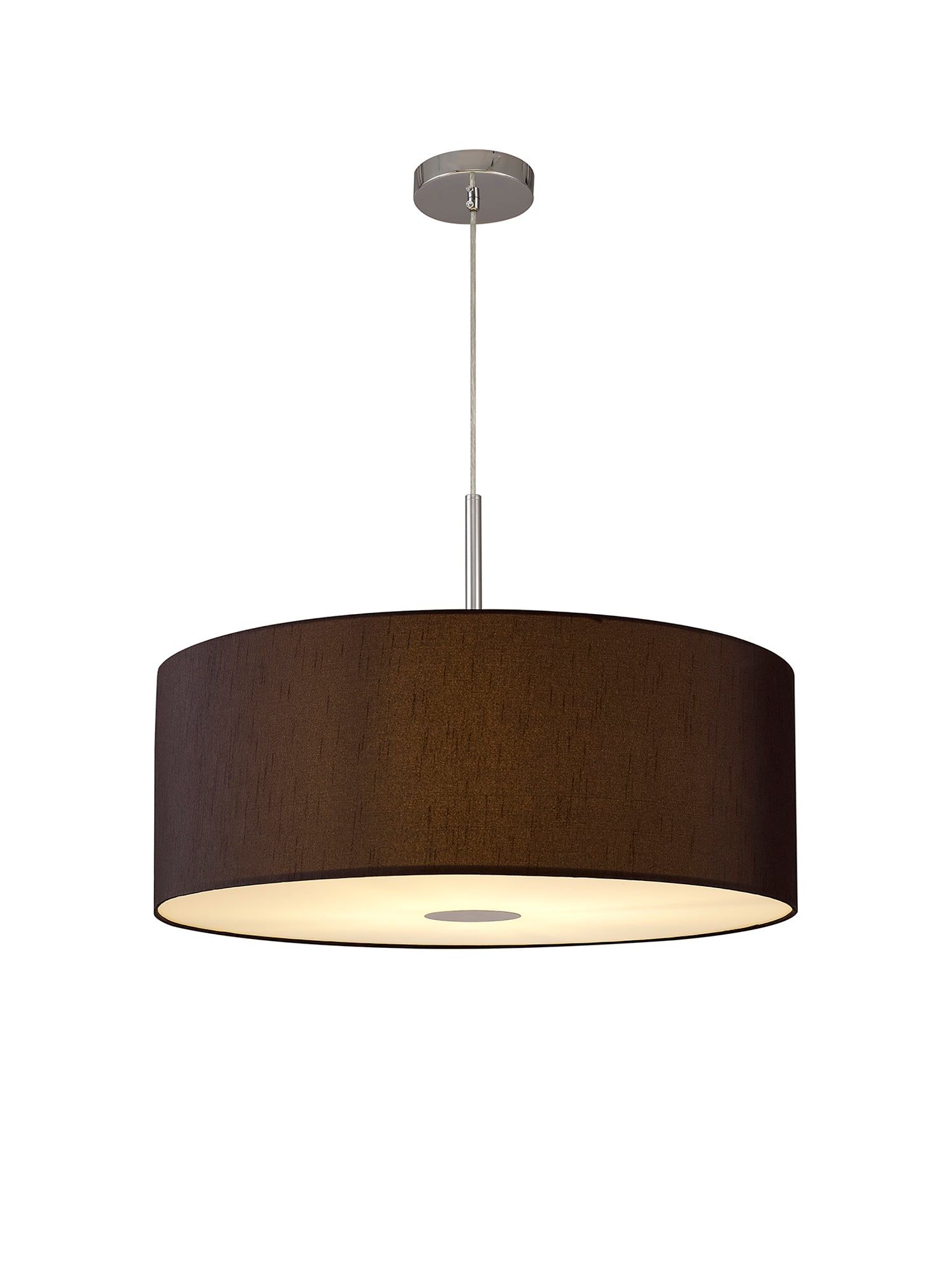 Baymont 1 Light 60cm Hanging Shade Lights Various Colurs,  Faux Silk Shade, IP20 - Cusack Lighting