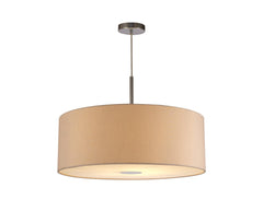 Baymont 1 Light 60cm Hanging Shade Lights Various Colurs,  Faux Silk Shade, IP20 - Cusack Lighting