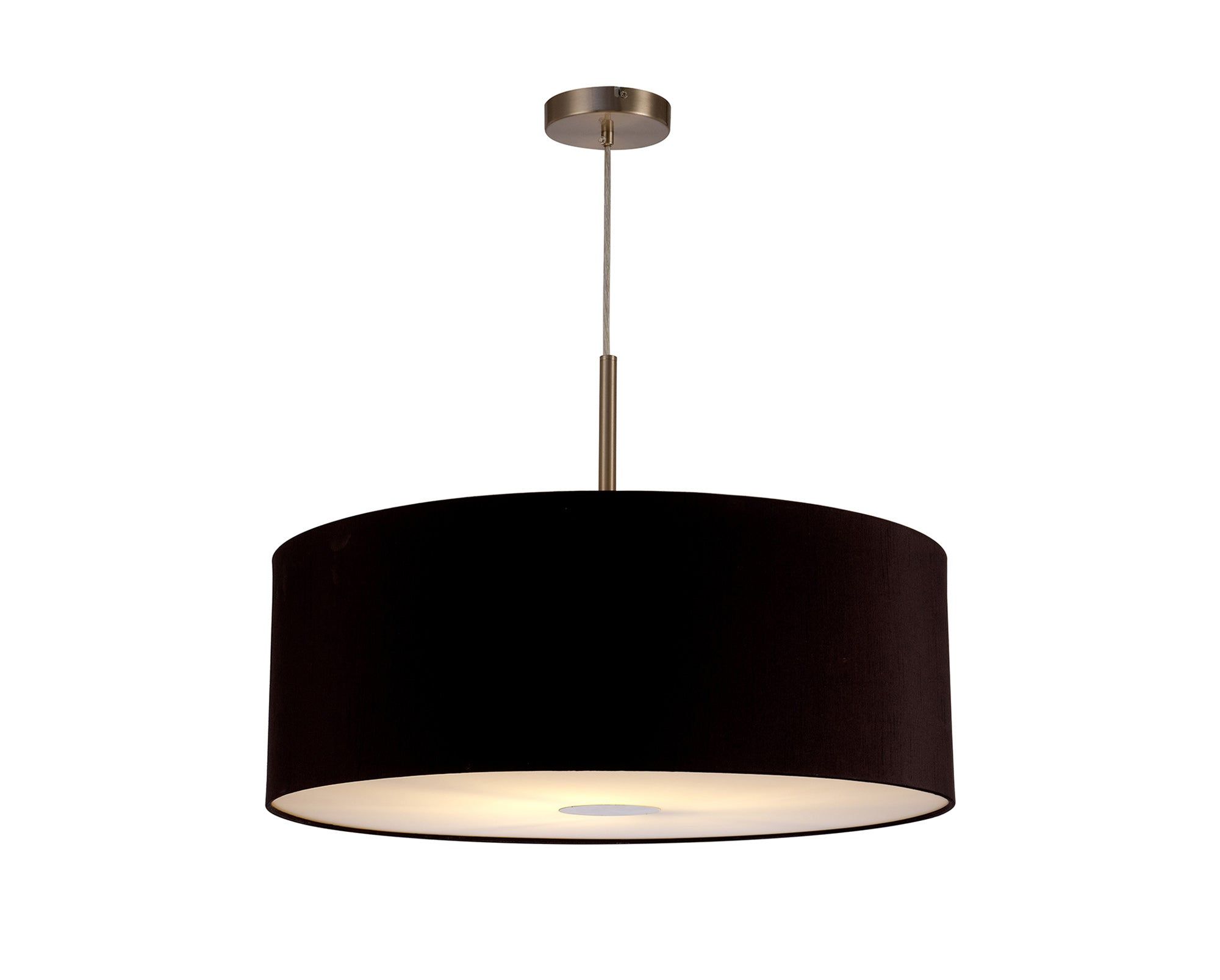 Baymont 1 Light 60cm Hanging Shade Lights Various Colurs,  Faux Silk Shade, IP20 - Cusack Lighting