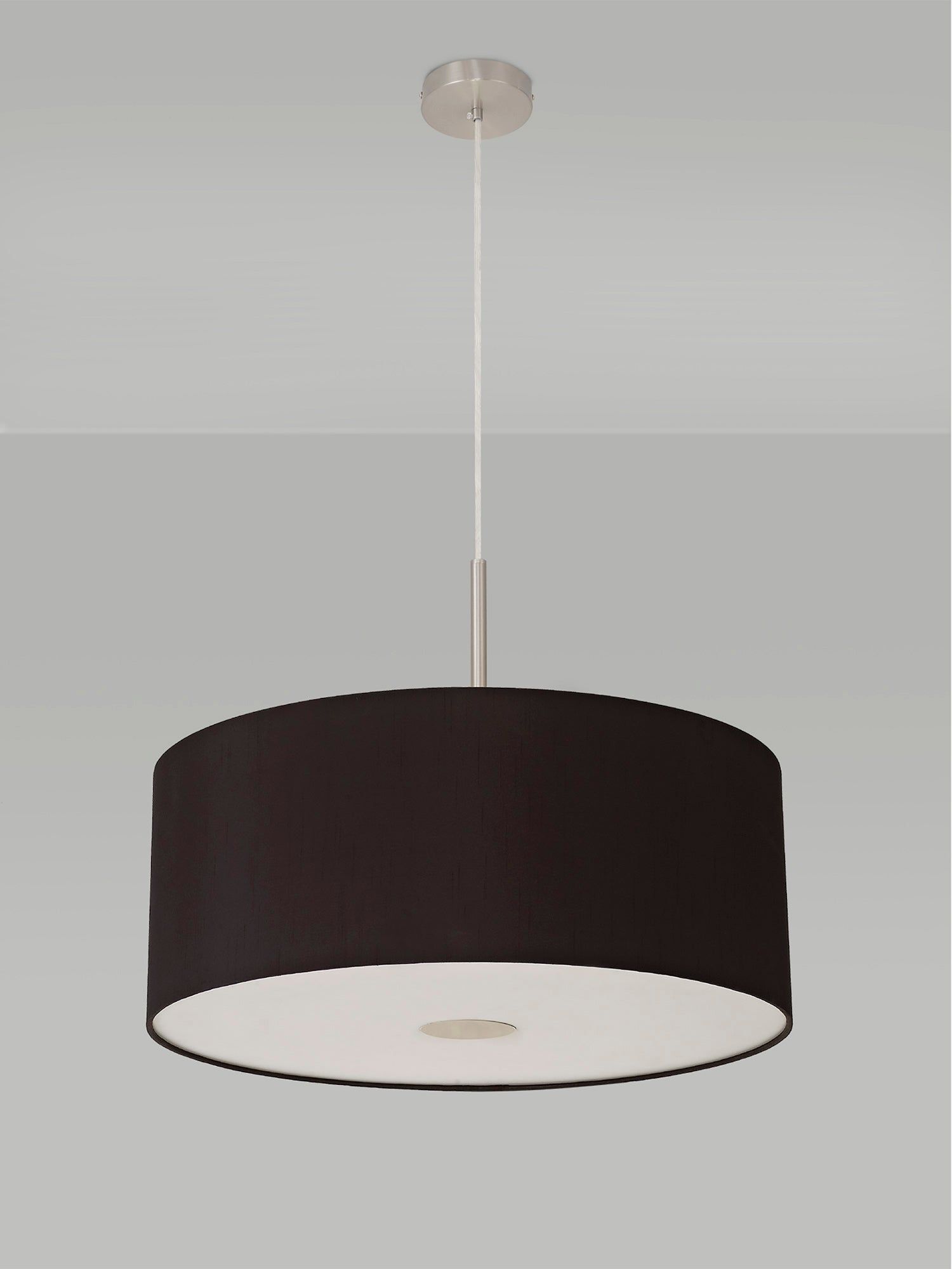 Baymont 1 Light 60cm Hanging Shade Lights Various Colurs,  Faux Silk Shade, IP20 - Cusack Lighting