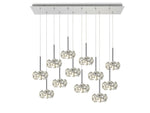 Cassis/Sophia 12 Light G9 2m Linear Pendant With Polished Chrome And Crystal Shade