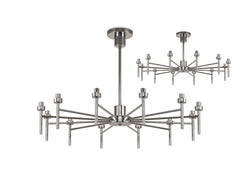 Cassis/Sophia 12 Light G9 Telescopic Light With Polished Chrome And Crystal Shade