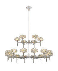 Cassis/Sophia 20 Light G9 2-Tier Light With Polished Chrome And Crystal Shade