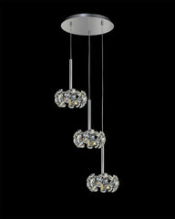 Cassis/Sophia 3 Light G9 2m Linear Pendant With Polished Chrome And Crystal Shade