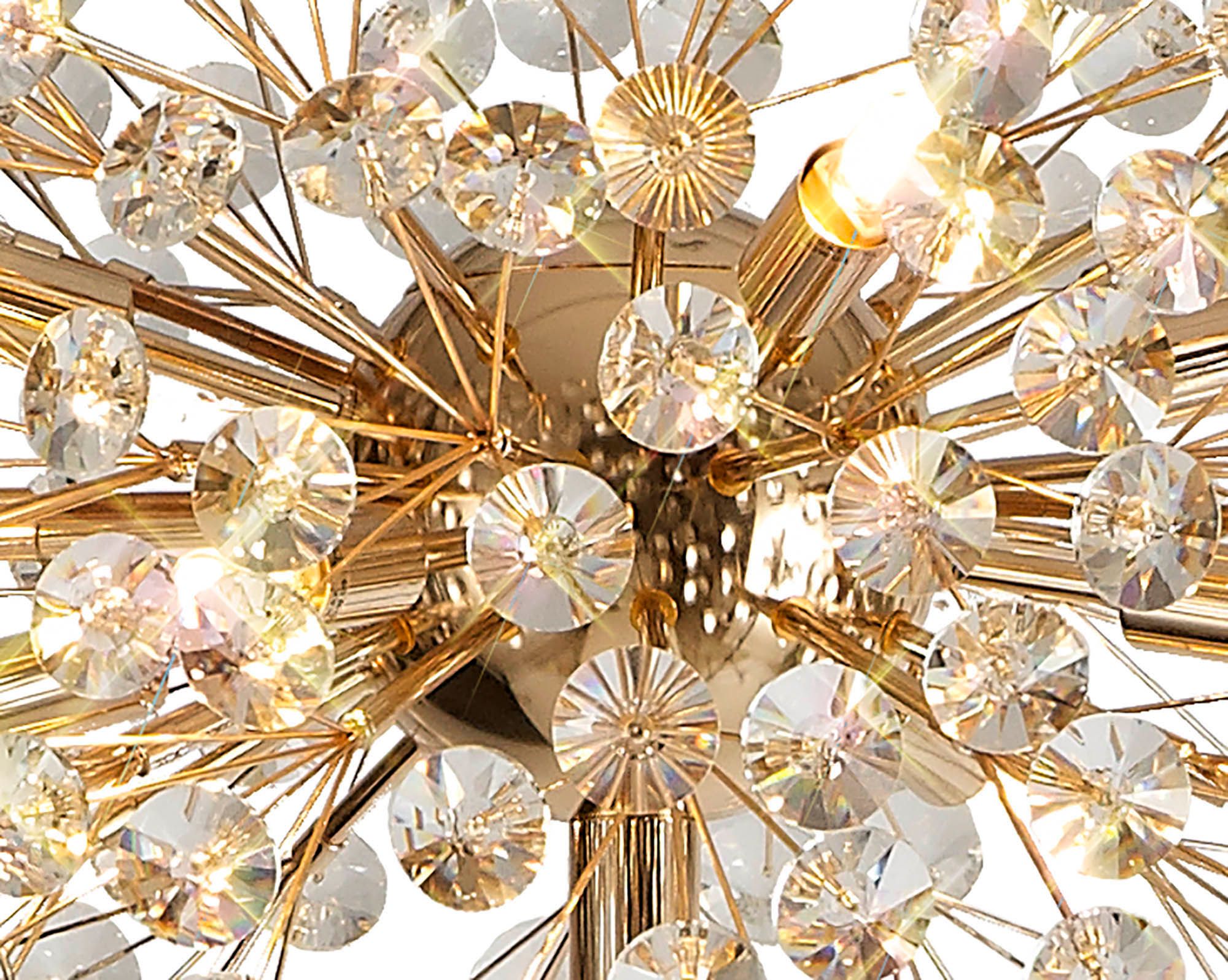 Sophia Floor Lamp 8 Light G9 French Gold/Crystal, Chrome/Crystal