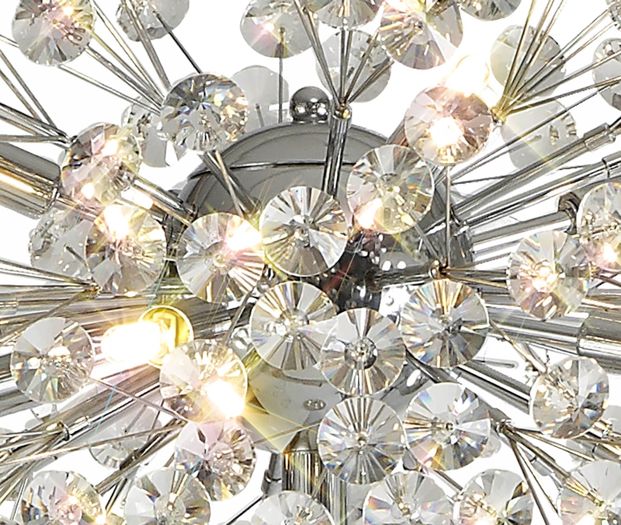 Sophia Floor Lamp 8 Light G9 French Gold/Crystal, Chrome/Crystal