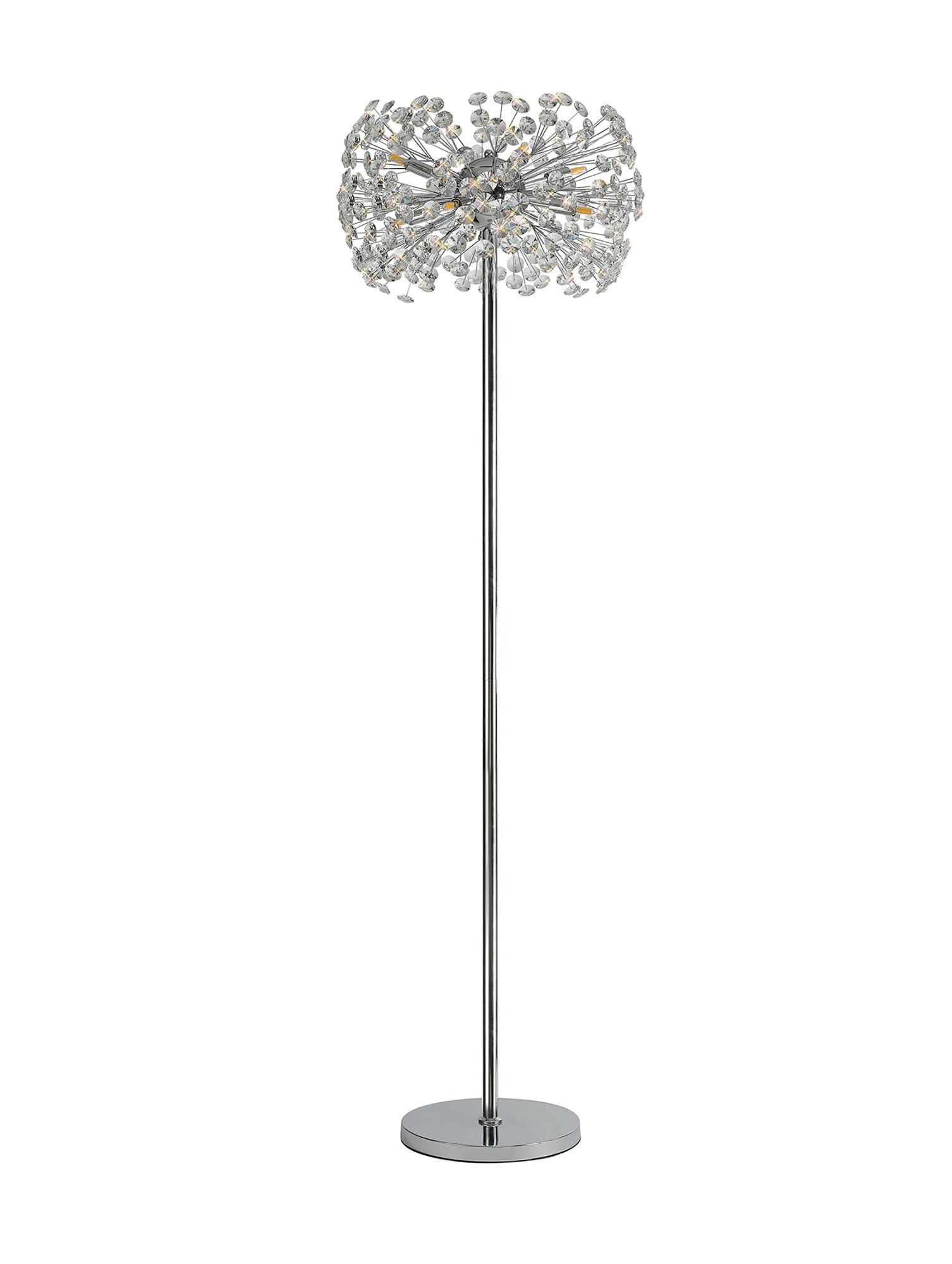 Sophia Floor Lamp 8 Light G9 French Gold/Crystal, Chrome/Crystal