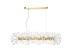 Sophia Oblong Linear Pendant 10/14 Light G9 French Gold/Crystal, Chrome/Crystal