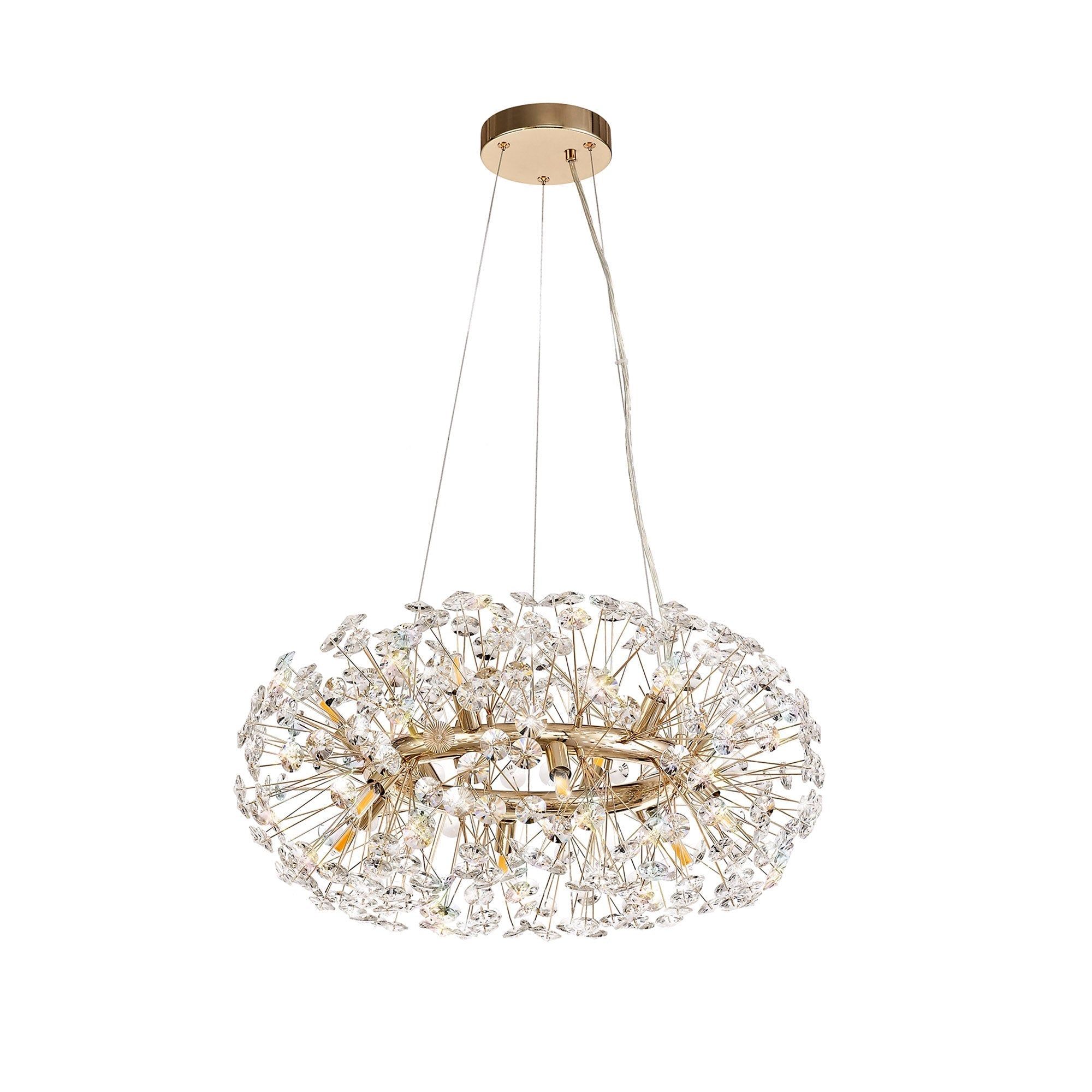 Sophia Pendant 12/20/26/36 Light G9 French Gold/Crystal, Chrome/Crystal