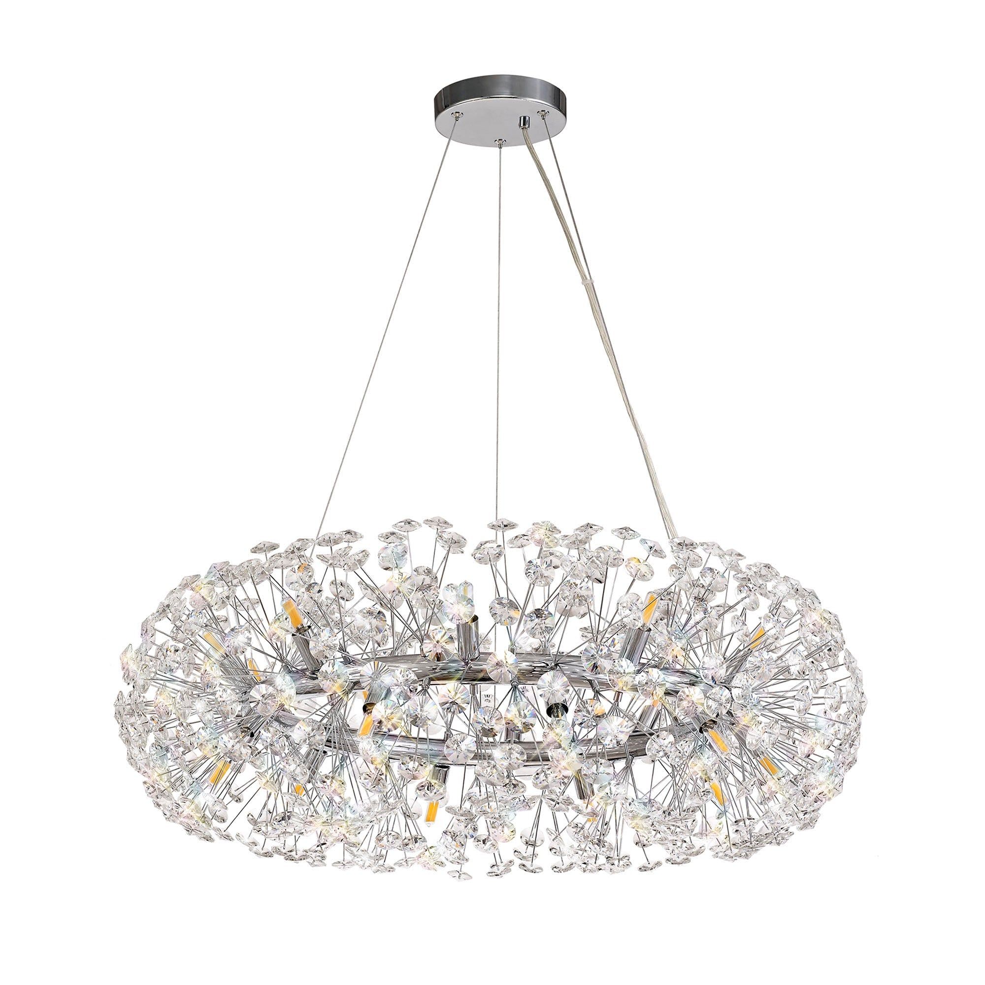 Sophia Pendant 12/20/26/36 Light G9 French Gold/Crystal, Chrome/Crystal