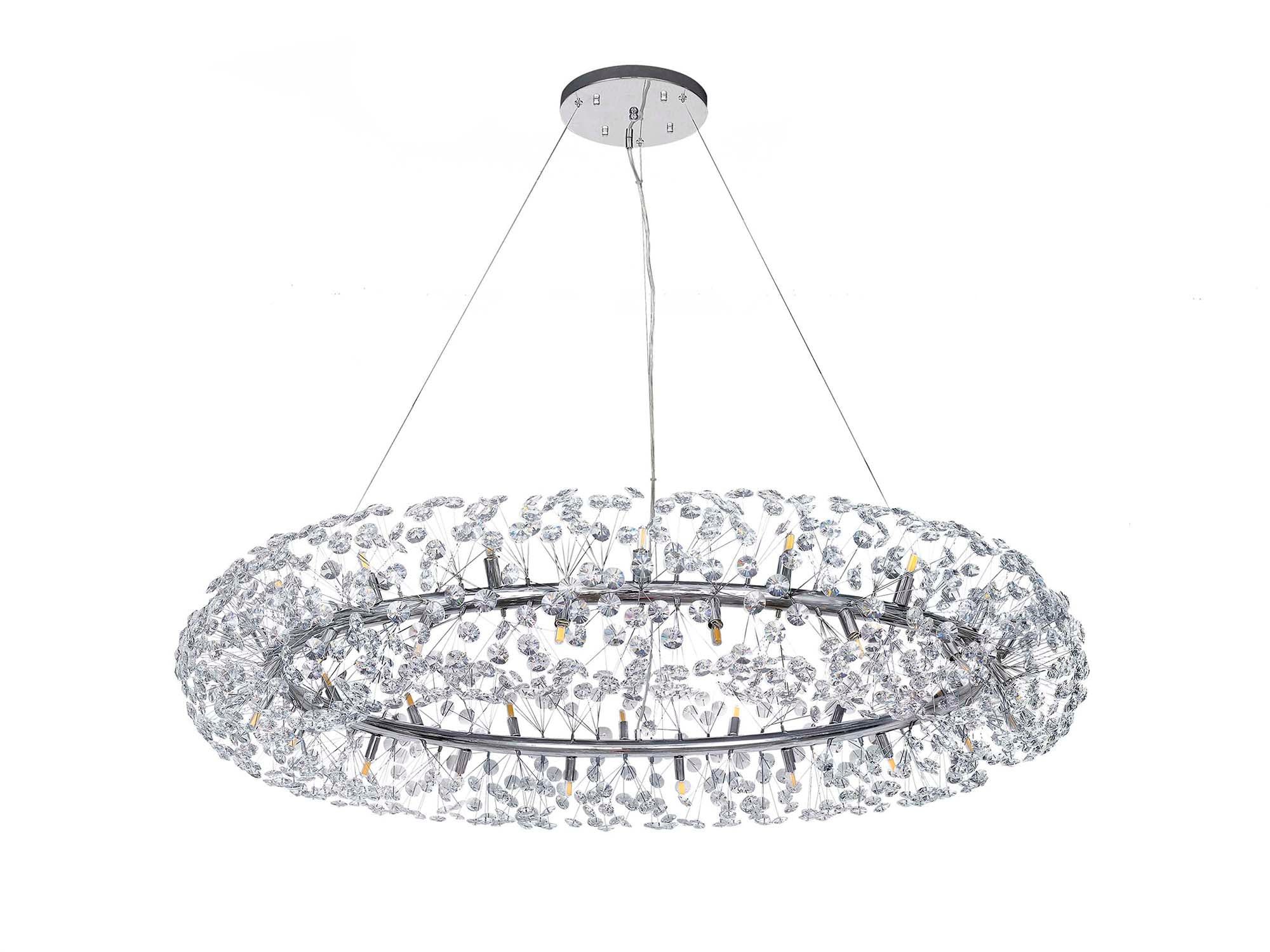 Sophia Pendant 12/20/26/36 Light G9 French Gold/Crystal, Chrome/Crystal