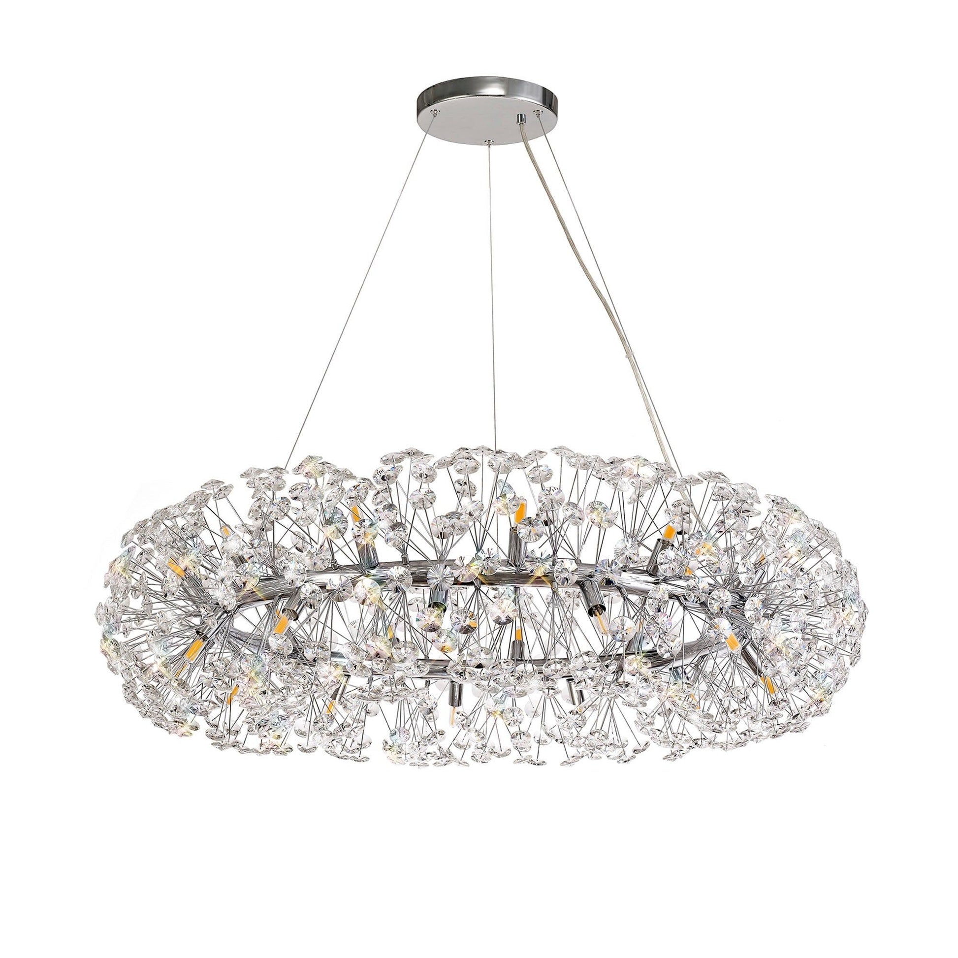 Sophia Pendant 12/20/26/36 Light G9 French Gold/Crystal, Chrome/Crystal