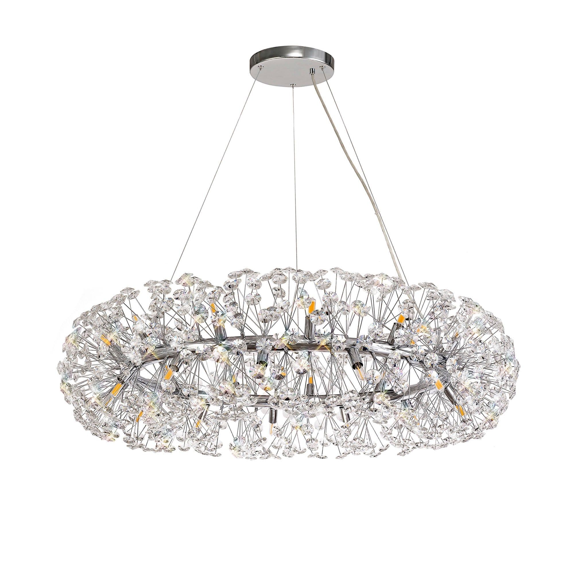 Sophia Pendant 12/20/26/36 Light G9 French Gold/Crystal, Chrome/Crystal