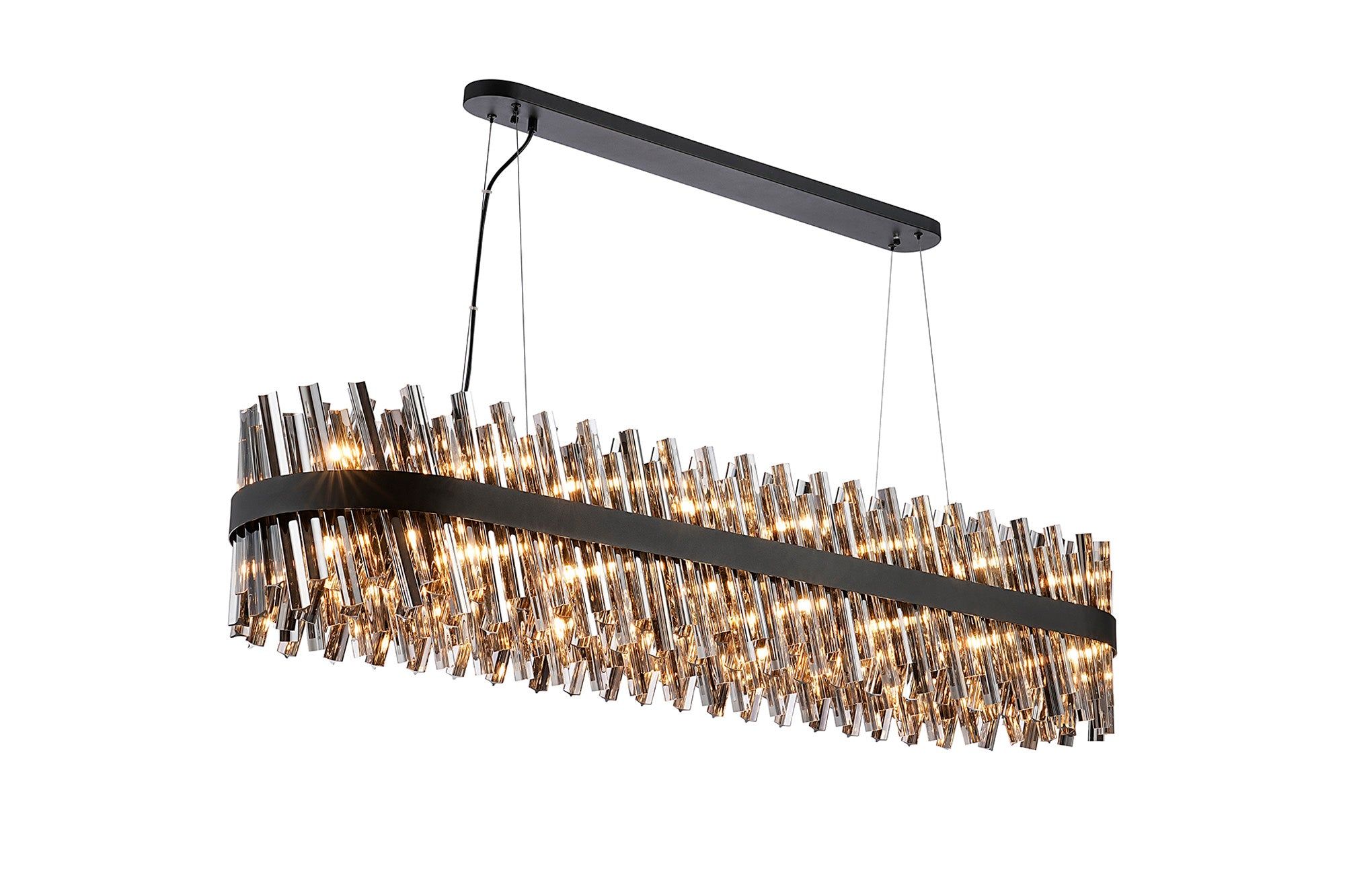 Bellina 36 Lt Oblong Pendant Black Smoke