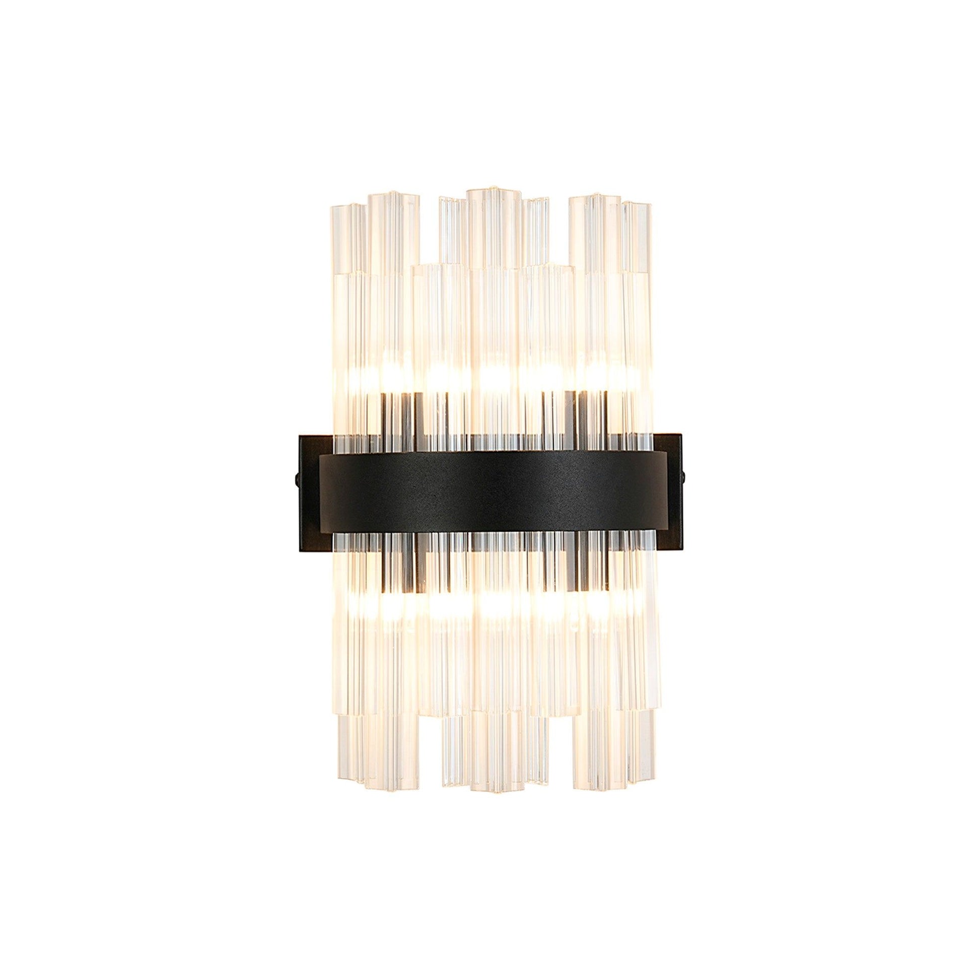 Bellina 4Lt Wall Light Black Clear