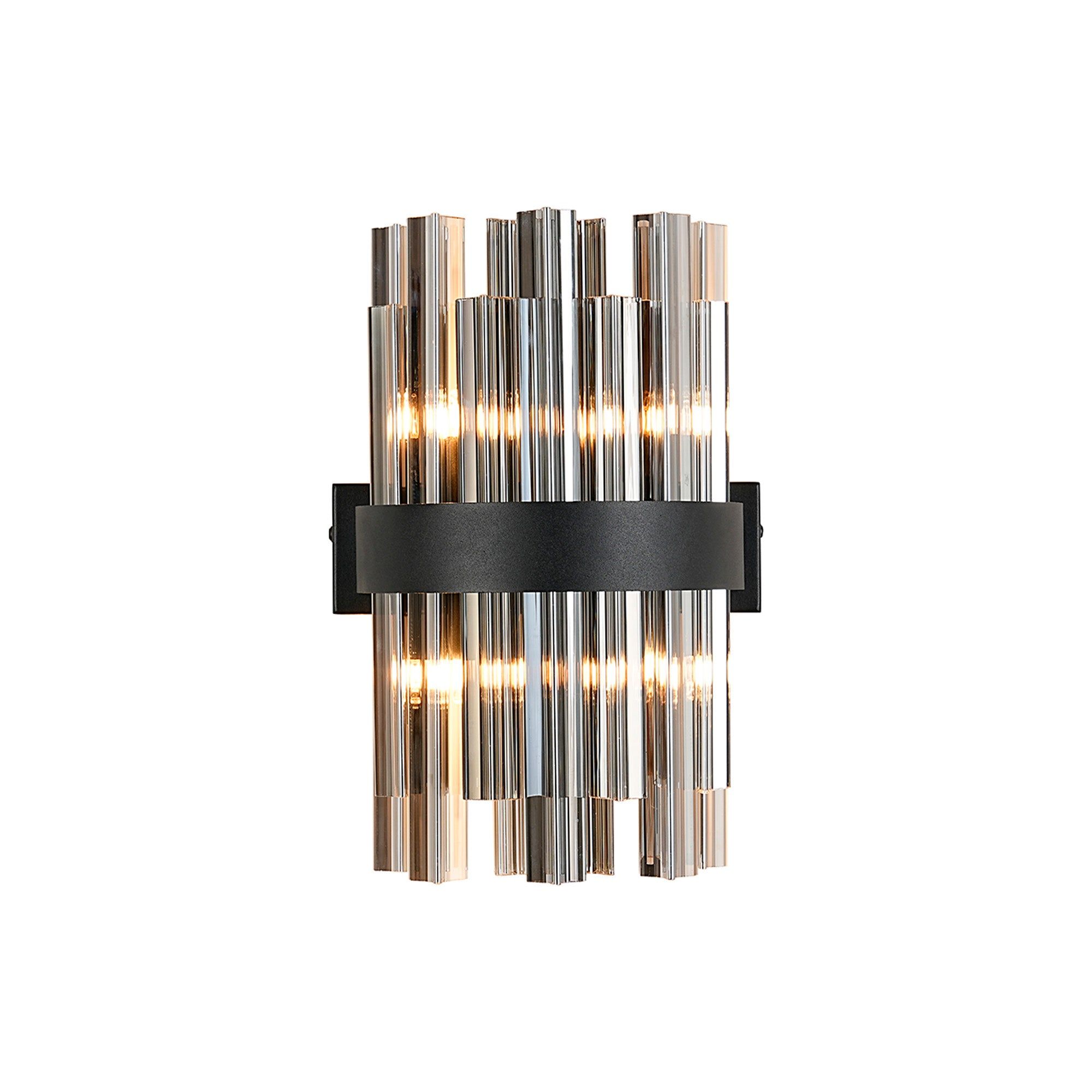 Bellina 4Lt Wall Light Black Smoke