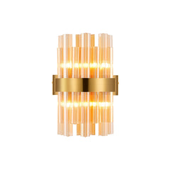 Bellina 4Lt Wall Light Brass Amber