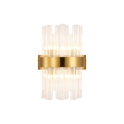 Bellina 4Lt Wall Light Brass Clear