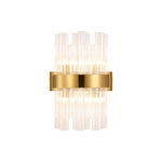 Bellina 4Lt Wall Light Brass Clear