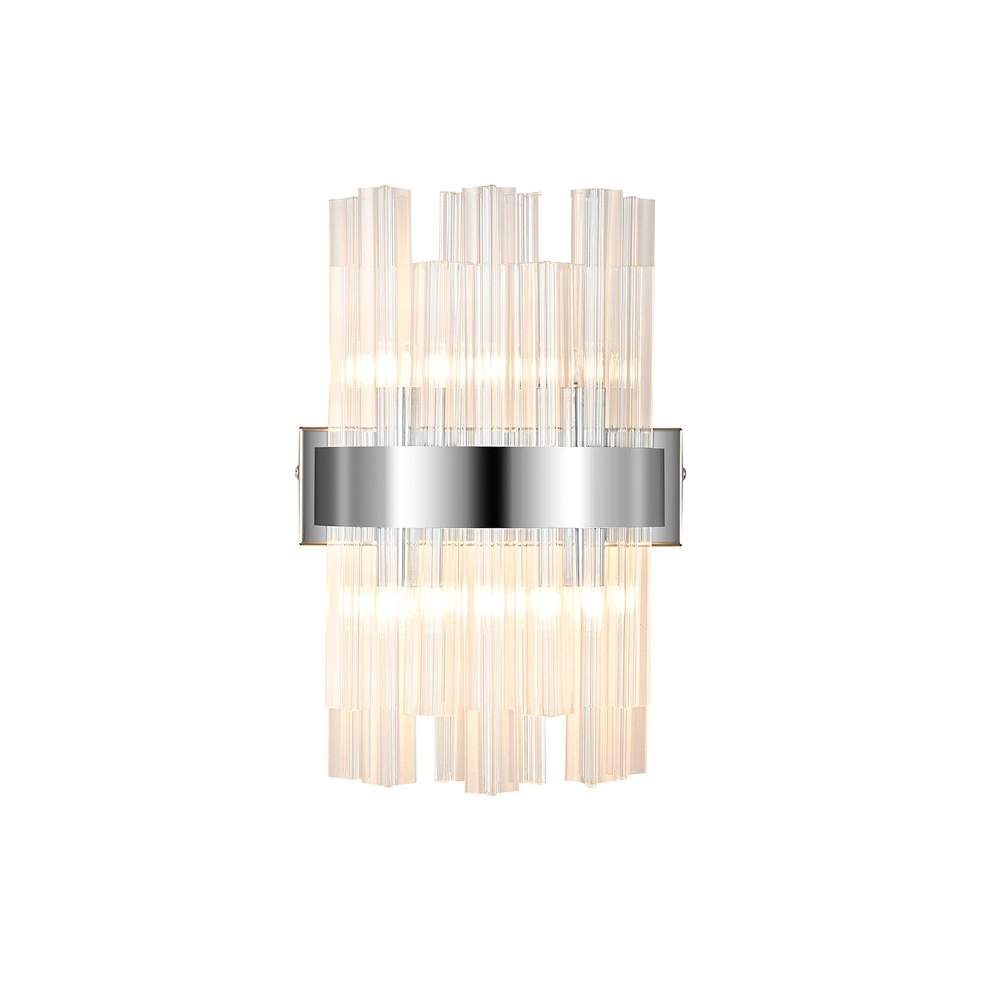 Bellina 4Lt Wall Light Nickel Clear